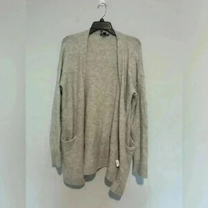 J Crew Sweater Open Cardigan Size 8 Wool/Alpaca/Nylon/Elastane